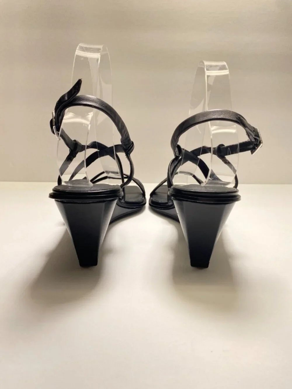 Caslon Womens Black Paola Strap Wedge Sandals Sz 7